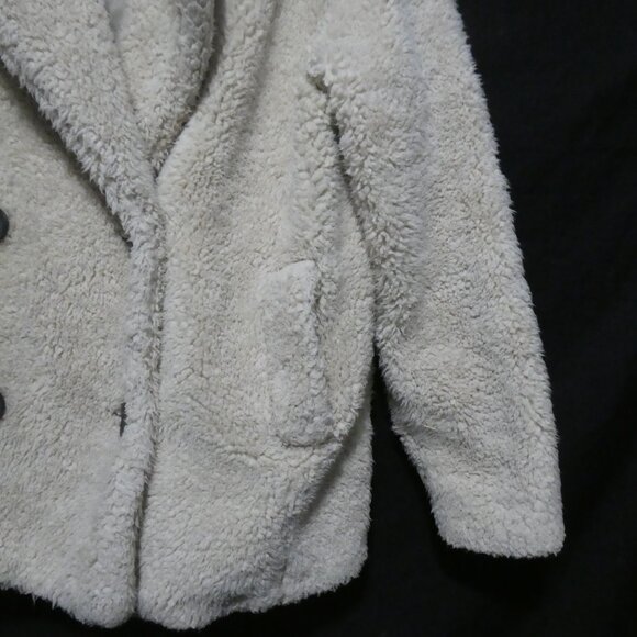 FREE PEOPLE | xs - extra small | Teddy - Furry Plush Double Breasted Pea Coat - Picture 8 of 16